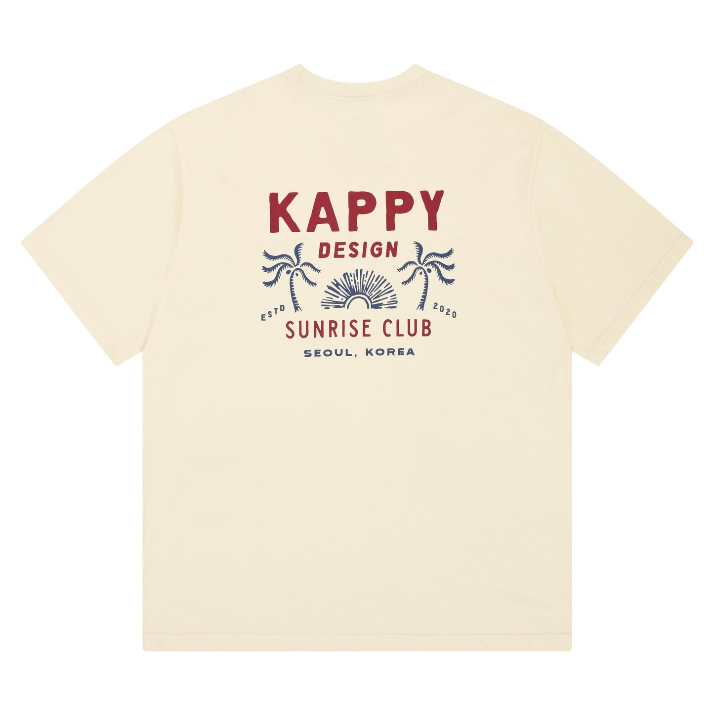 Kappy Design Palm Coast Half T-shirt Cream