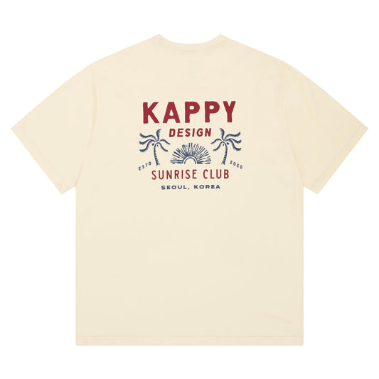 Kappy Design Palm Coast Half T-shirt Cream