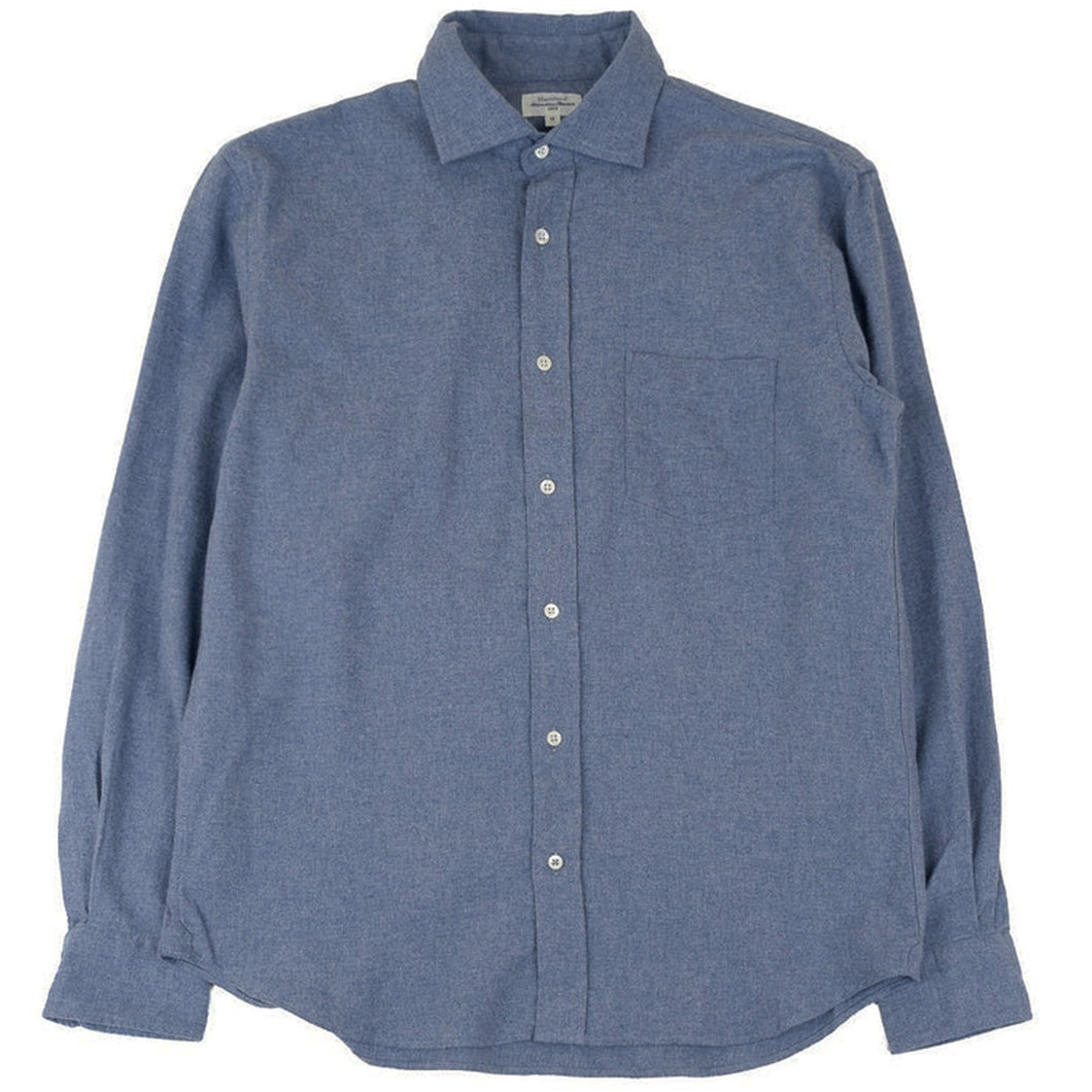 Hartford Paul Woven Mens Shirt Denim