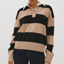 Load image into Gallery viewer, Rails Paxton Polo Oatmeal / Black
