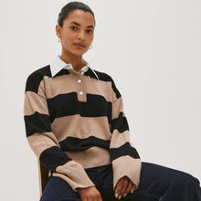 Load image into Gallery viewer, Rails Paxton Polo Oatmeal / Black
