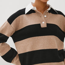 Load image into Gallery viewer, Rails Paxton Polo Oatmeal / Black
