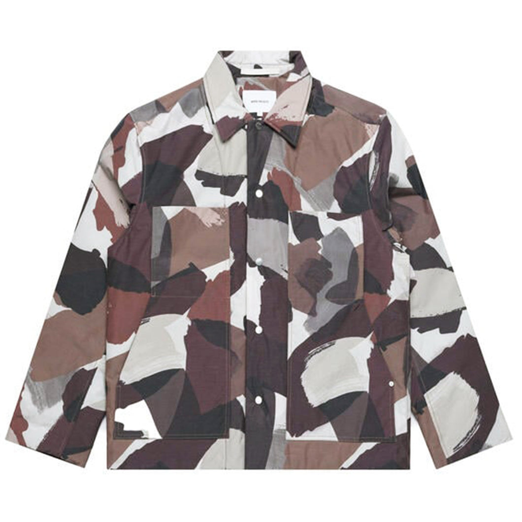 Norse Projects Pelle Camo Waxed Nylon Insulated Jacket Espresso