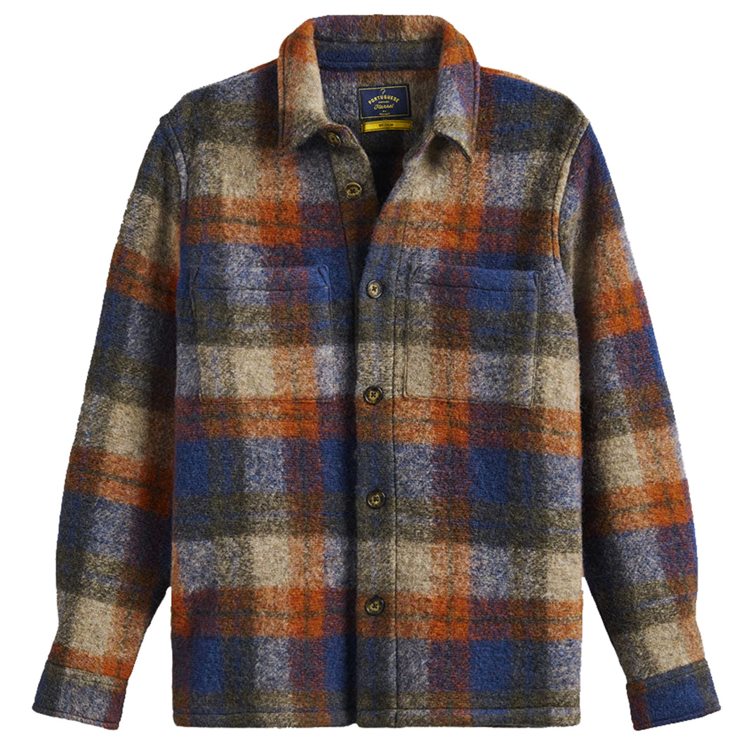 Portuguese Flannel Parker Overshirt Blue