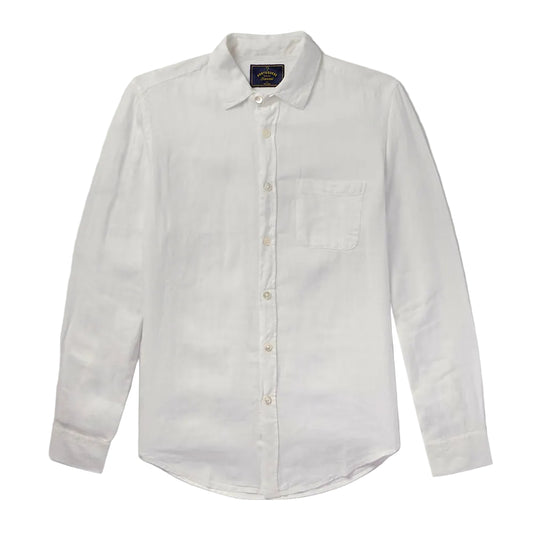 Portuguese Flannel Linen LS Shirt White