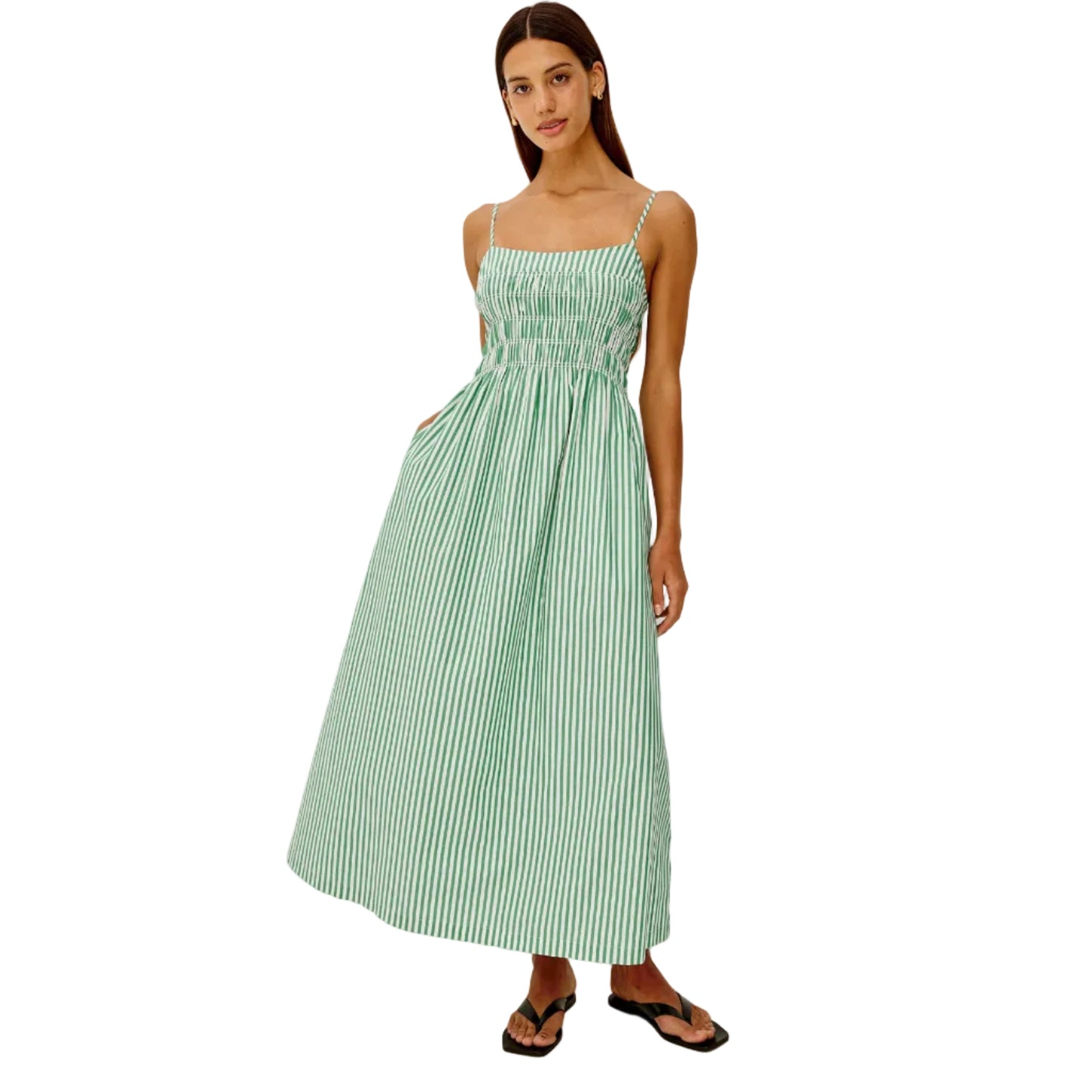 Rails Primrose Dress Emerald Stripe