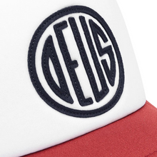 Load image into Gallery viewer, Deus Ex Machina Pill Trucker Red Navy
