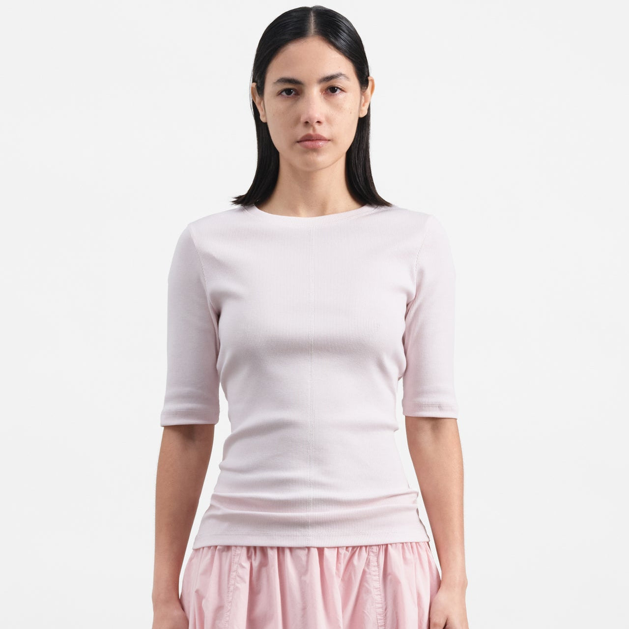 YMC Charlotte Rib T-Shirt Pink