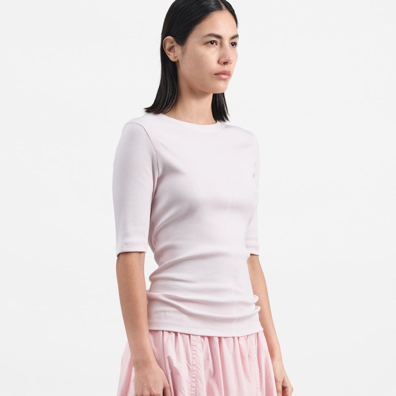 YMC Charlotte Rib T-Shirt Pink