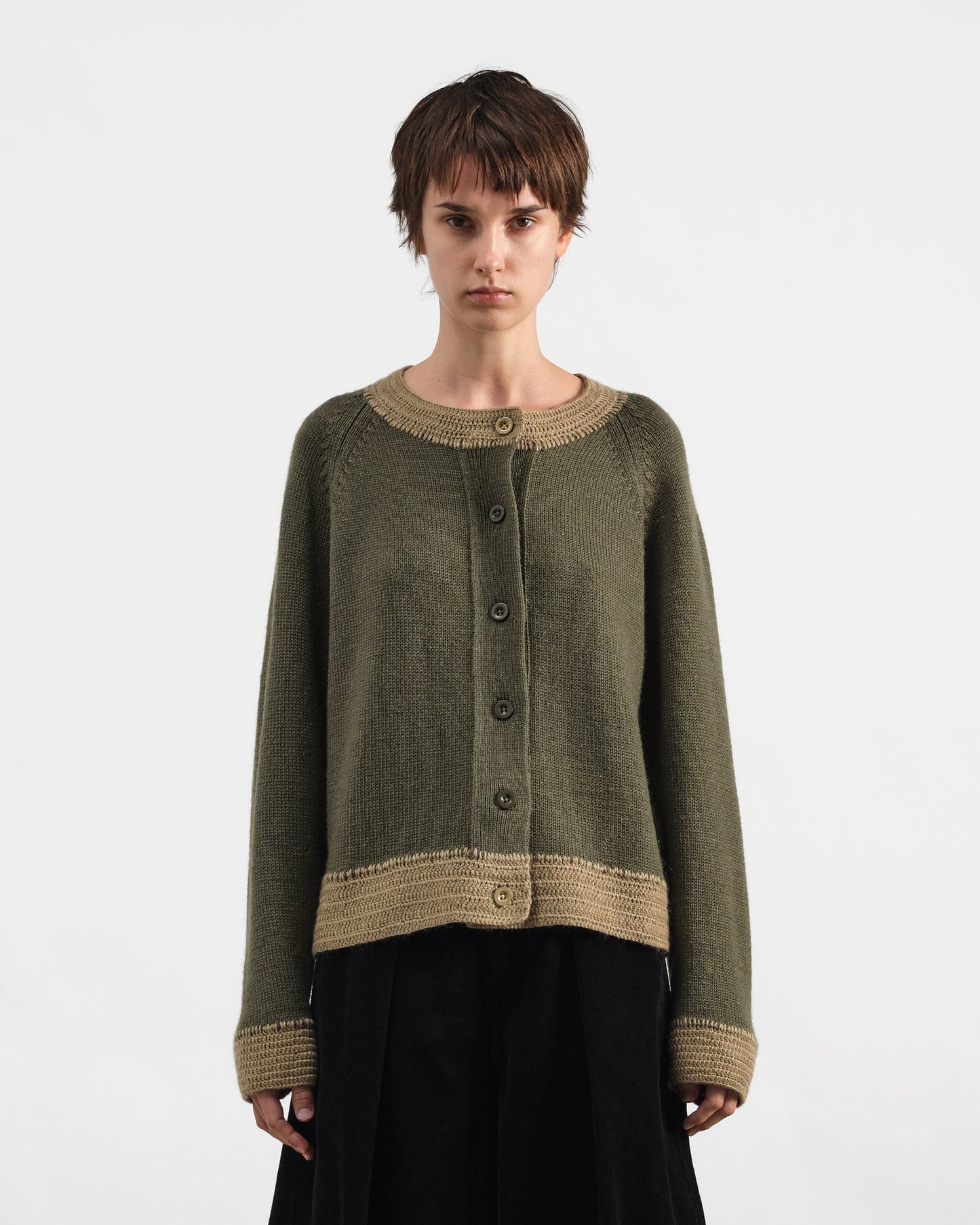 YMC Atomic Cardigan Dark Green