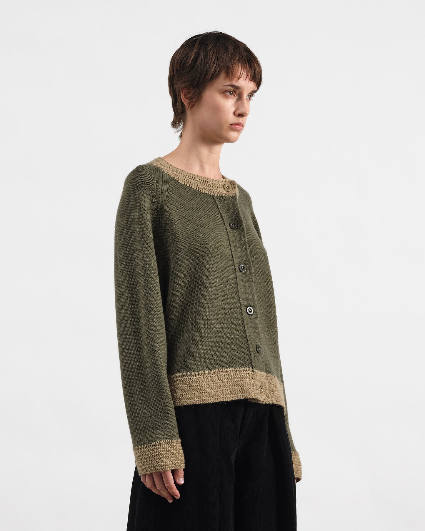YMC Atomic Cardigan Dark Green