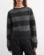 Load image into Gallery viewer, YMC Jets Stripe Crew Knit Grey Stripe
