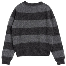 Load image into Gallery viewer, YMC Jets Stripe Crew Knit Grey Stripe
