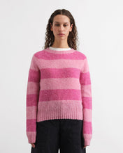 Load image into Gallery viewer, YMC Jets Stripe Crew Knit Pink Stripe
