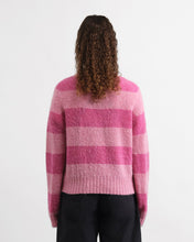 Load image into Gallery viewer, YMC Jets Stripe Crew Knit Pink Stripe
