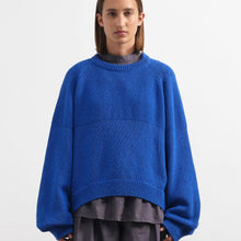 Load image into Gallery viewer, YMC Bellow Knit Jumper Blue
