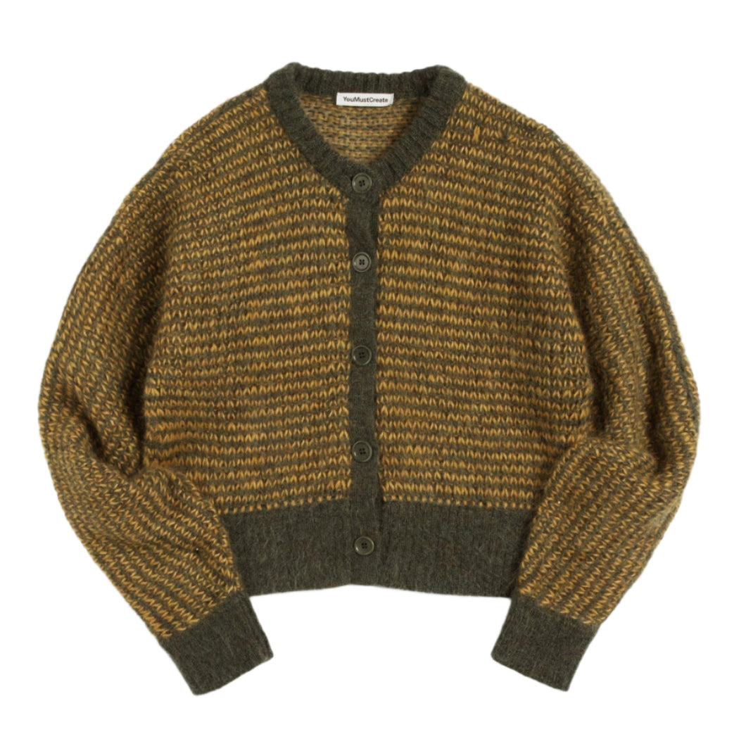 YMC Disorder Cardigan Yellow / Green