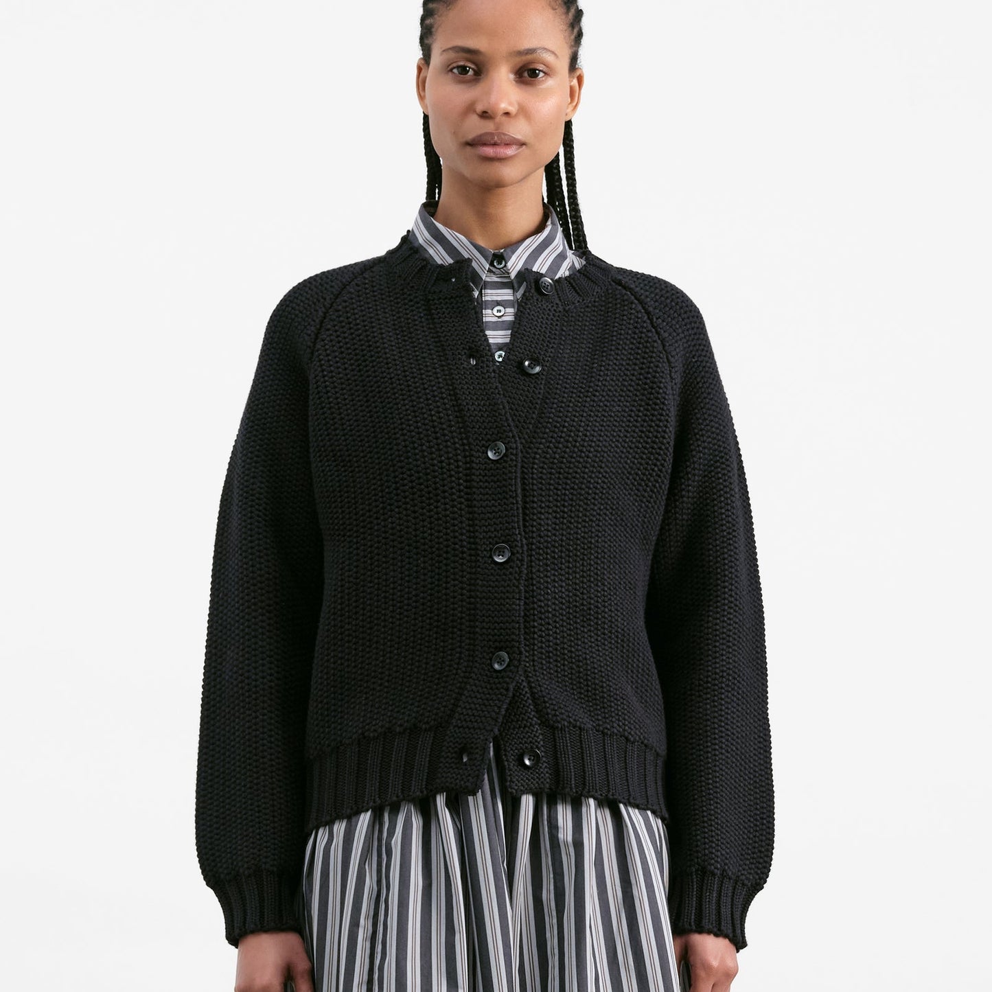 YMC Atomic Cotton Cardigan Black