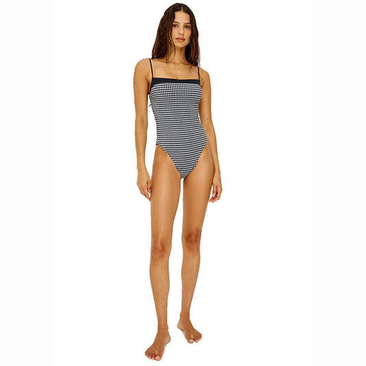 Rails Marbella One Piece Black White Gingham