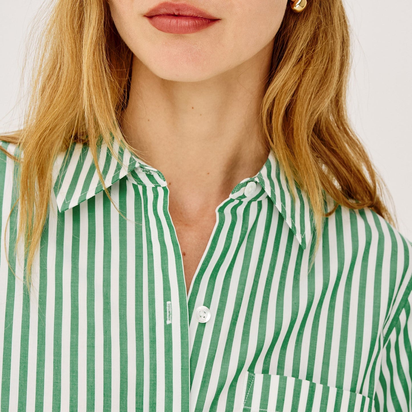 Rails Ramy Shirt Emerald Stripe