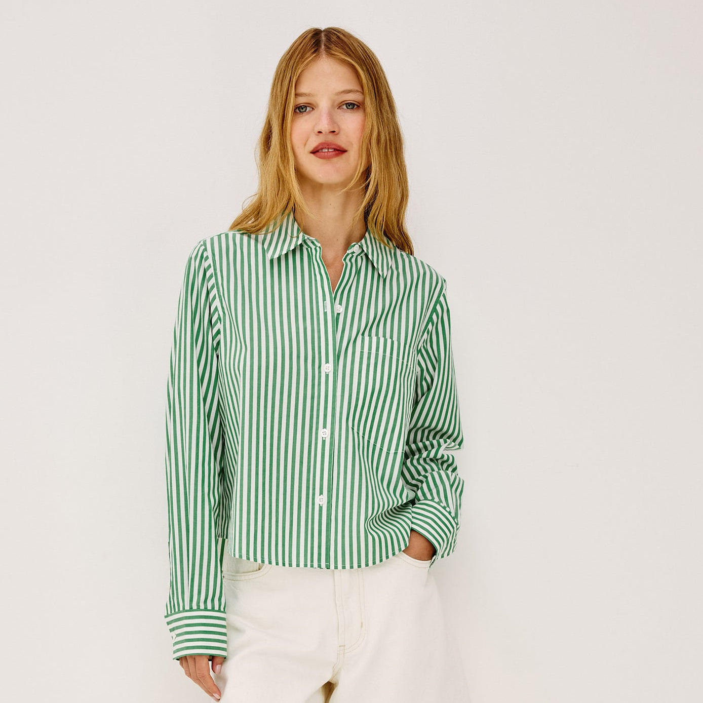 Rails Ramy Shirt Emerald Stripe