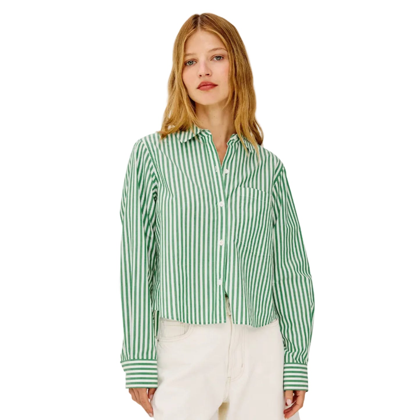 Rails Ramy Shirt Emerald Stripe