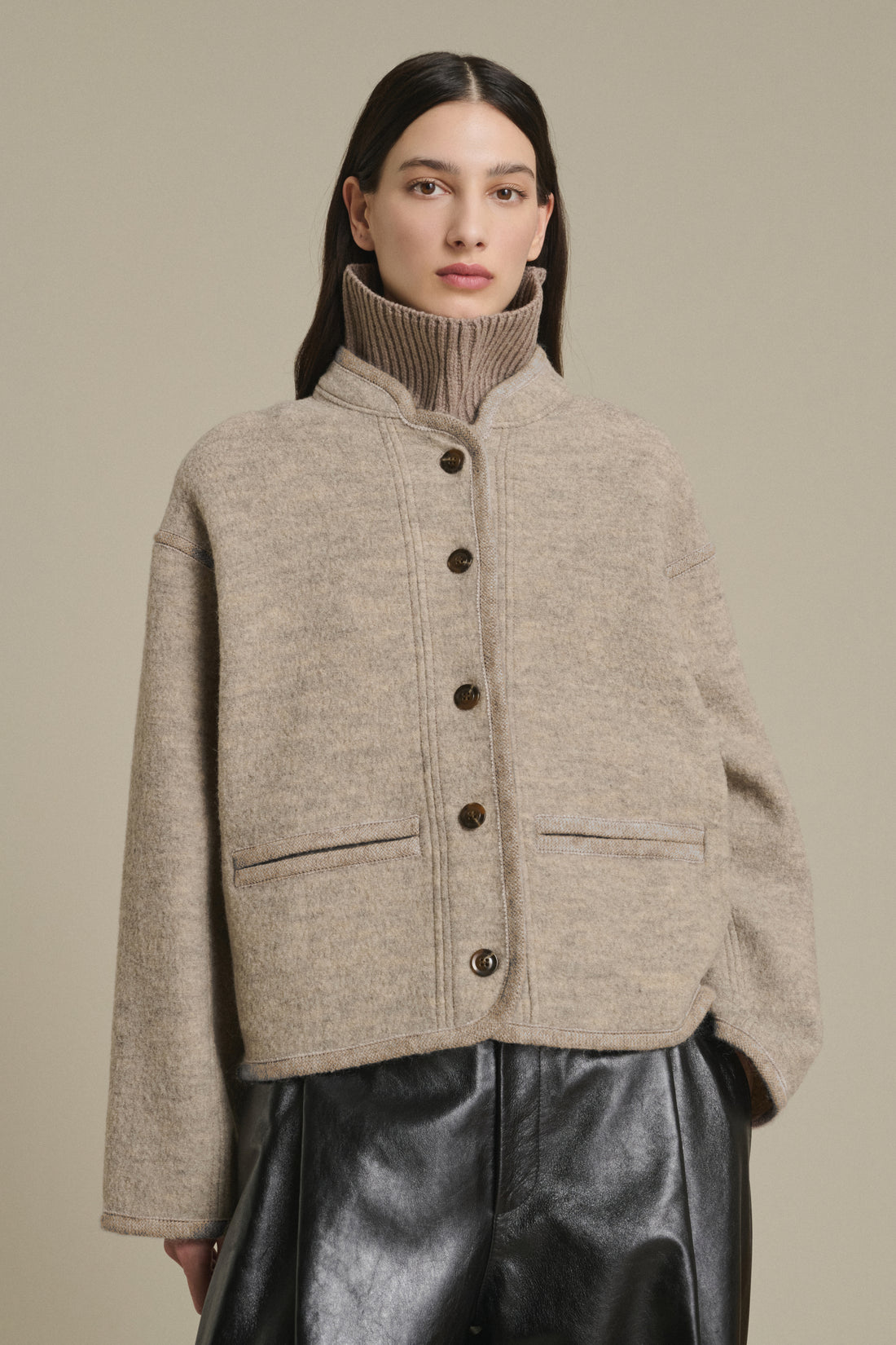 Soeur Olympe Jacket Beige/Grey