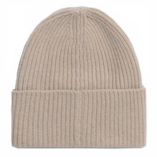 Load image into Gallery viewer, Norse Projects Merino Lambswool Rib N Logo Beanie Oatmeal
