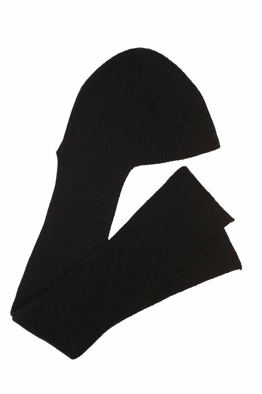 L.F. Markey Rib Scarf Beanie Black