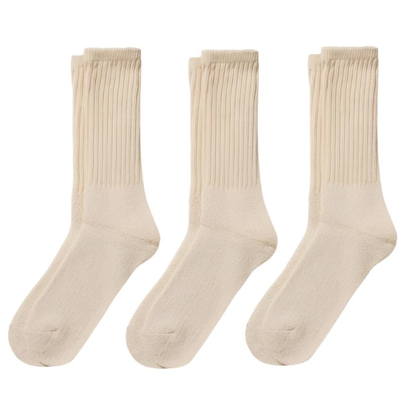 Healthknit Socks 3 Pack Off White
