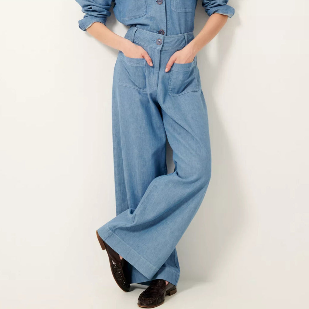 Sessun Manhatti Wide Pants  Provencia Blue