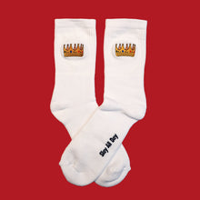 Load image into Gallery viewer, Supa Dupa Crown Socks White
