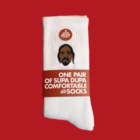 Supa Dupa Snoop Socks White