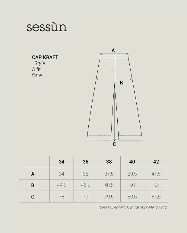 Sessun Cap kraft Trousers Fleur de Sel