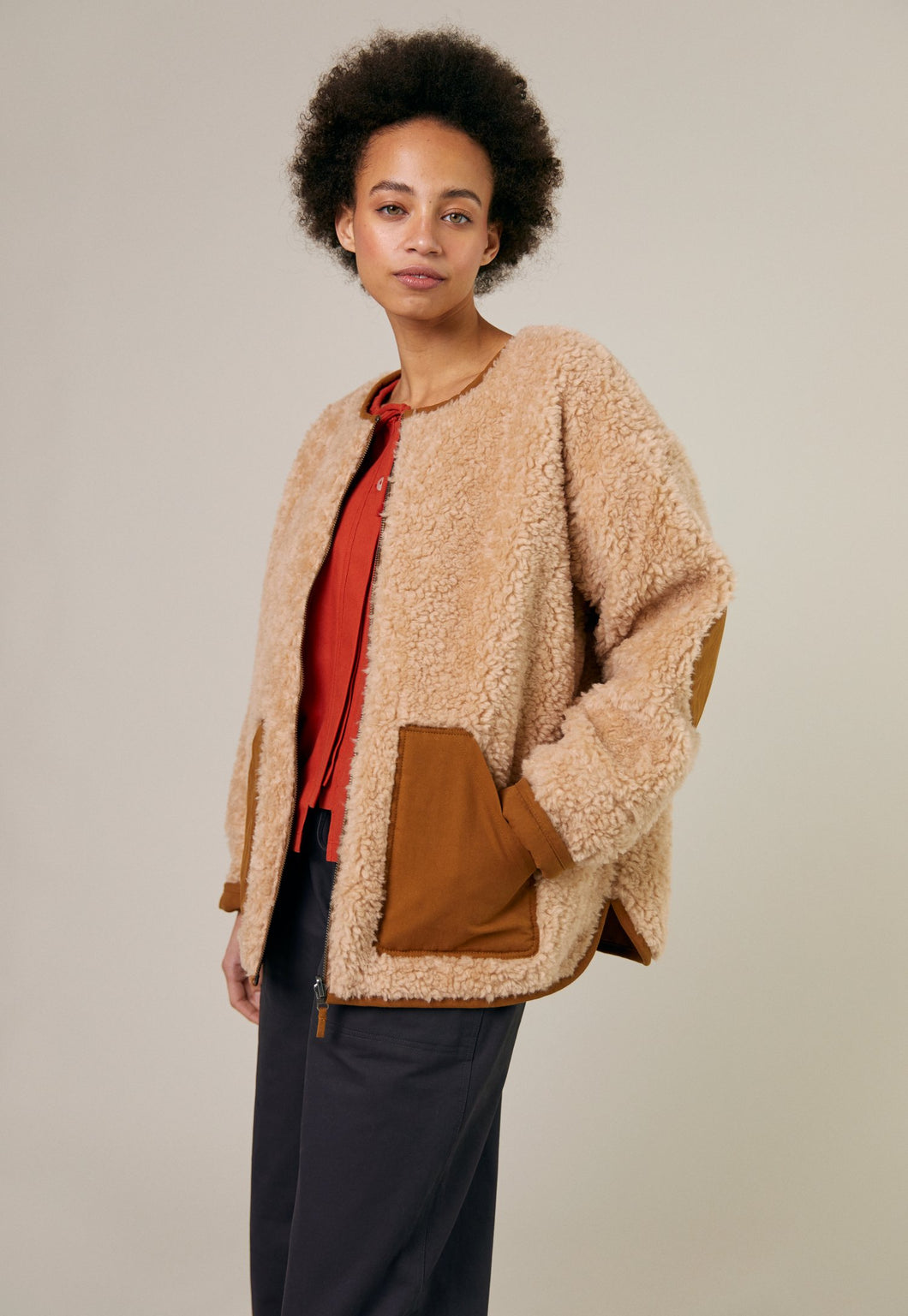 Sideline Arc Coat Natural (reversible)