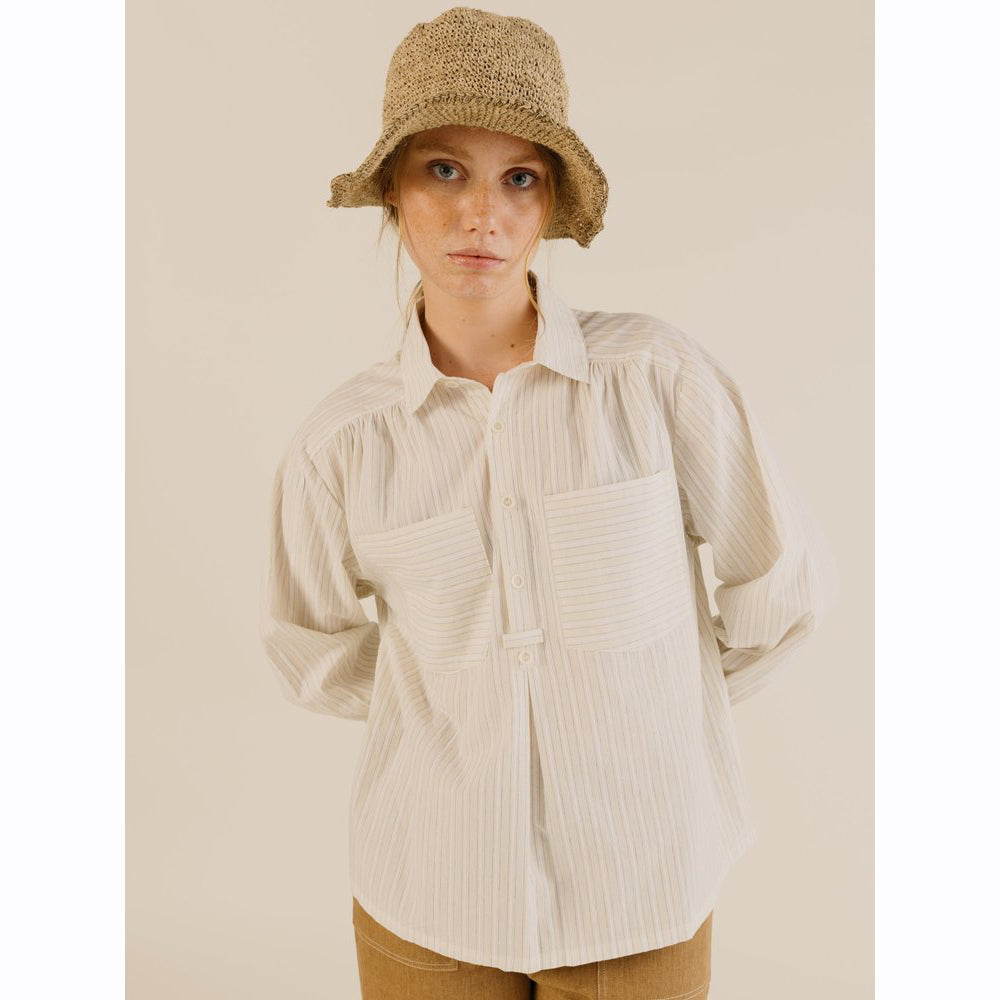 Sideline Amelie Shirt Soft Yellow Stripe