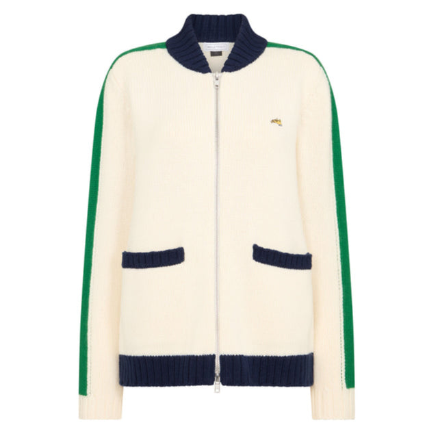 Bella Freud Bomber Jacket Cream / Green