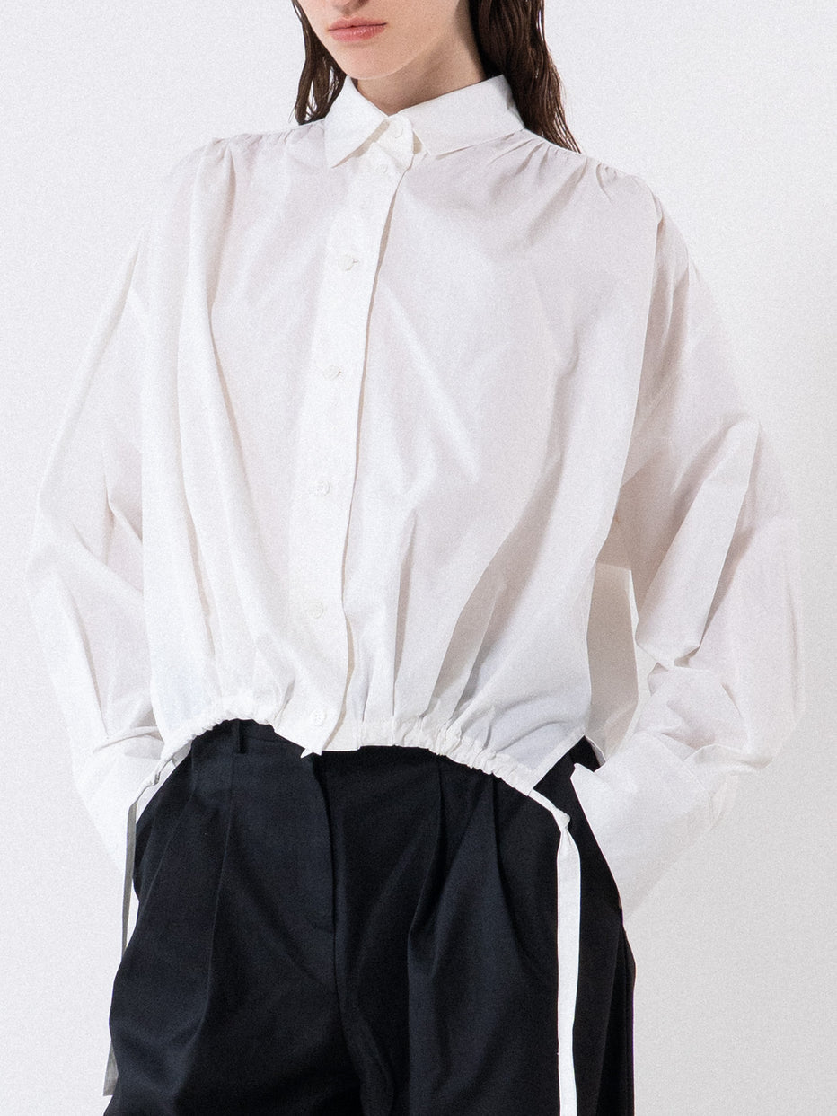 Emin+Paul Pleated Volume Shirt White
