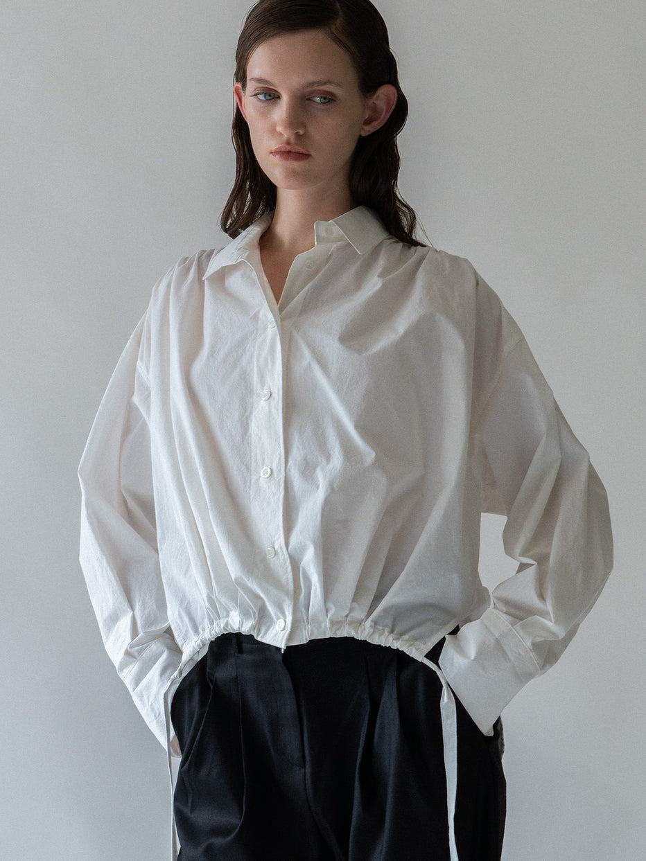 Emin+Paul Pleated Volume Shirt White