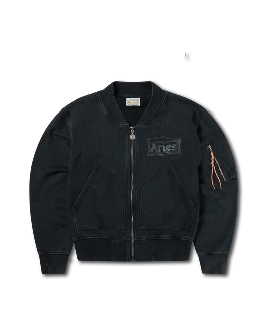 Aries Premium Sunbleached Temple Bomber Navy