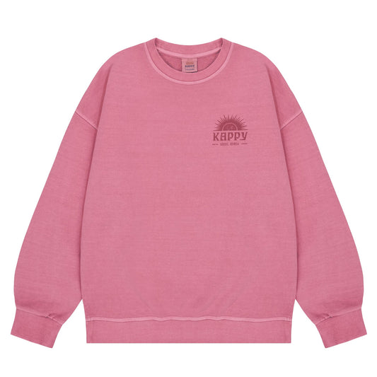 Kappy Design Sunny wink Pigment Sweatshirt Pink
