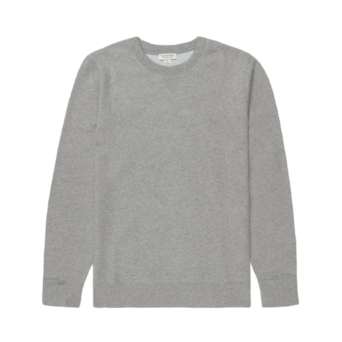 Sunspel Loopback Sweatshirt Grey Melange