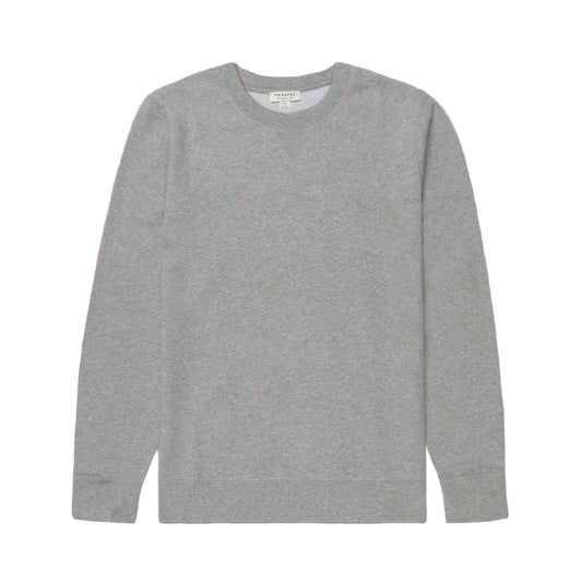 Sunspel Loopback Sweatshirt Grey Melange