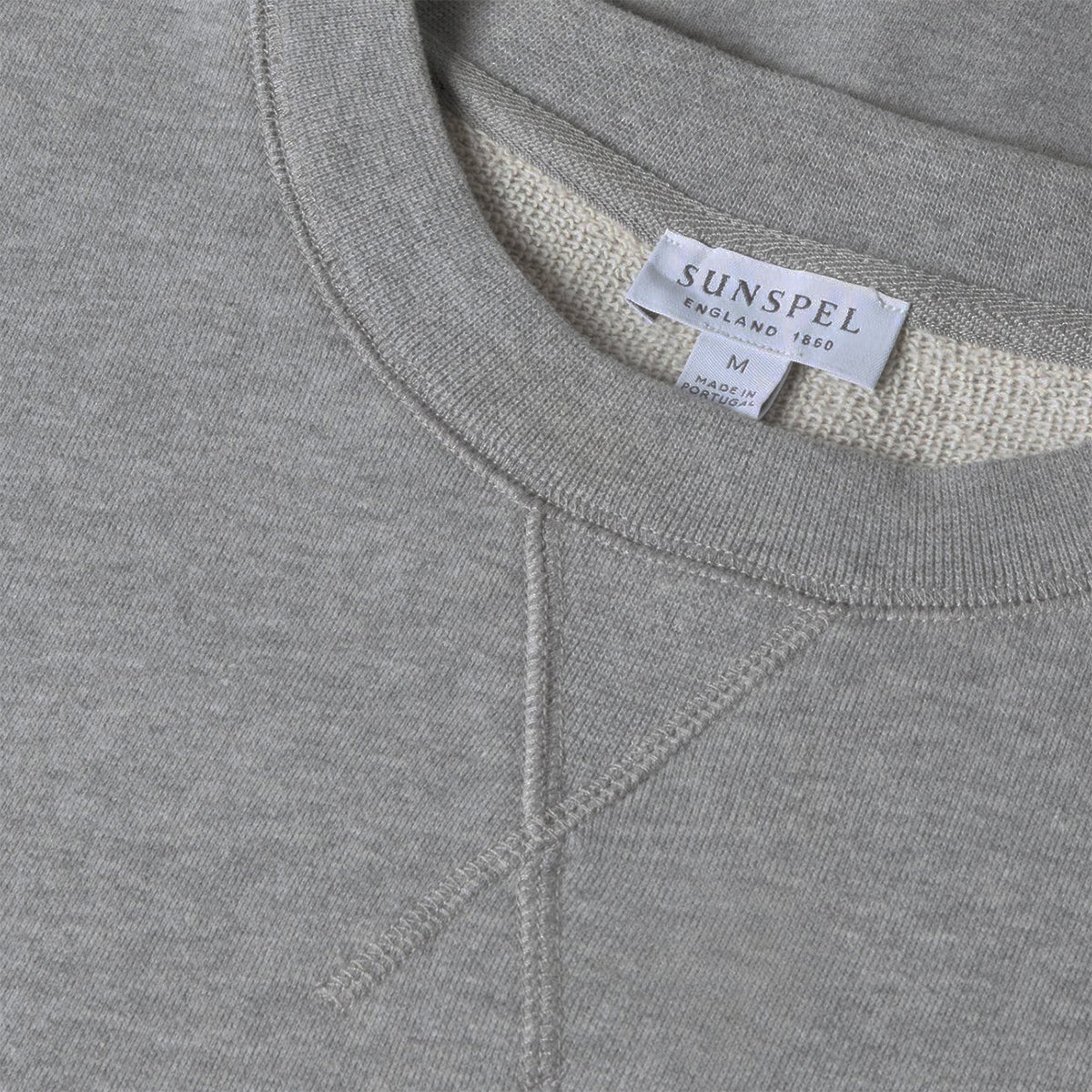 Sunspel Loopback Sweatshirt Grey Melange