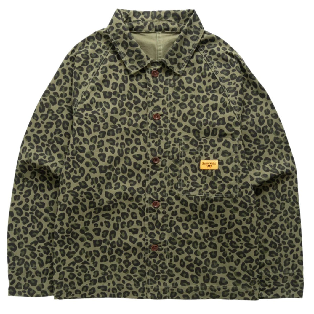 Service Works Front Of House Jacket Leopard Green