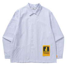 Load image into Gallery viewer, Service Works Waiter Shirt Oxford Blue Stripe
