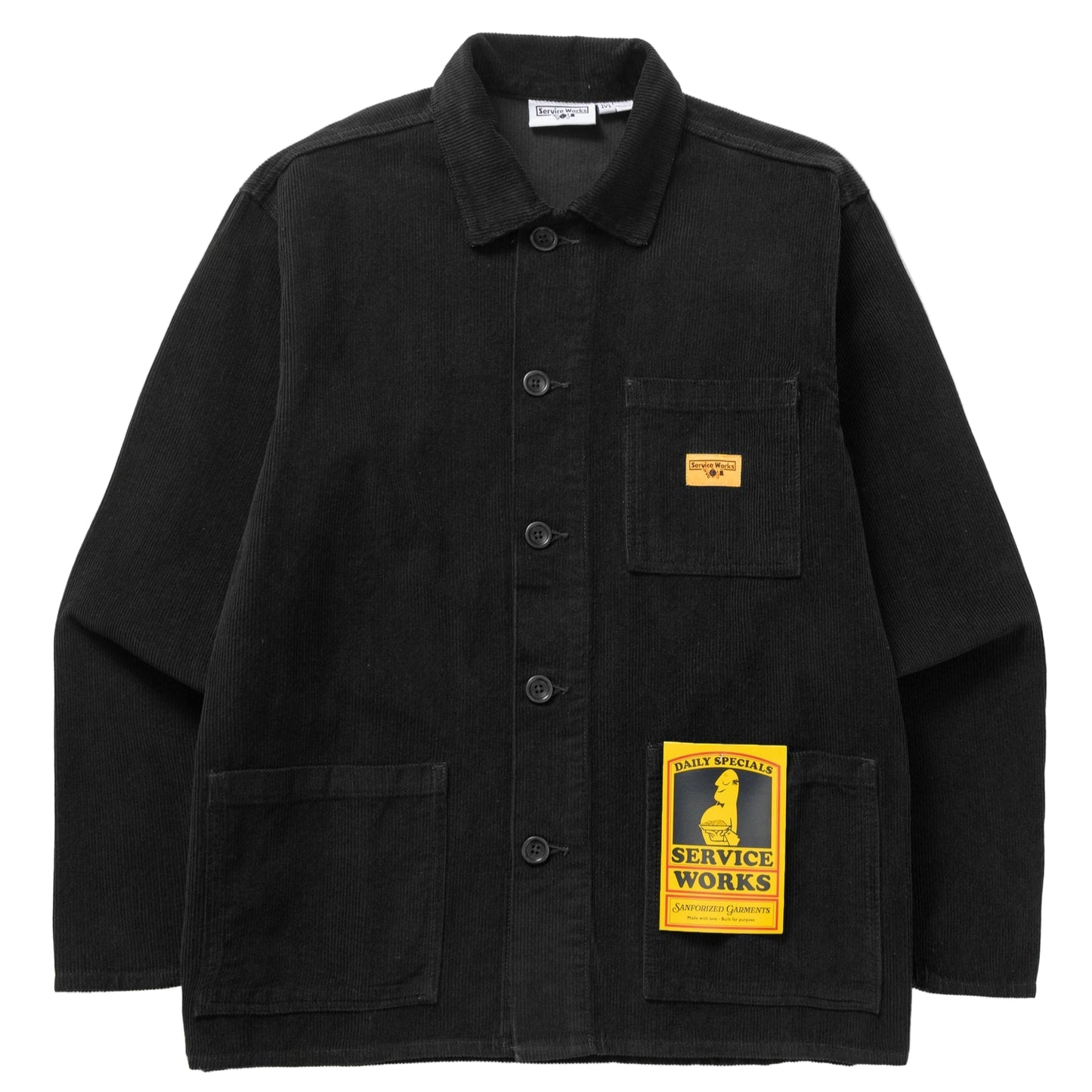 Service Works Corduroy Chore Shirt Black