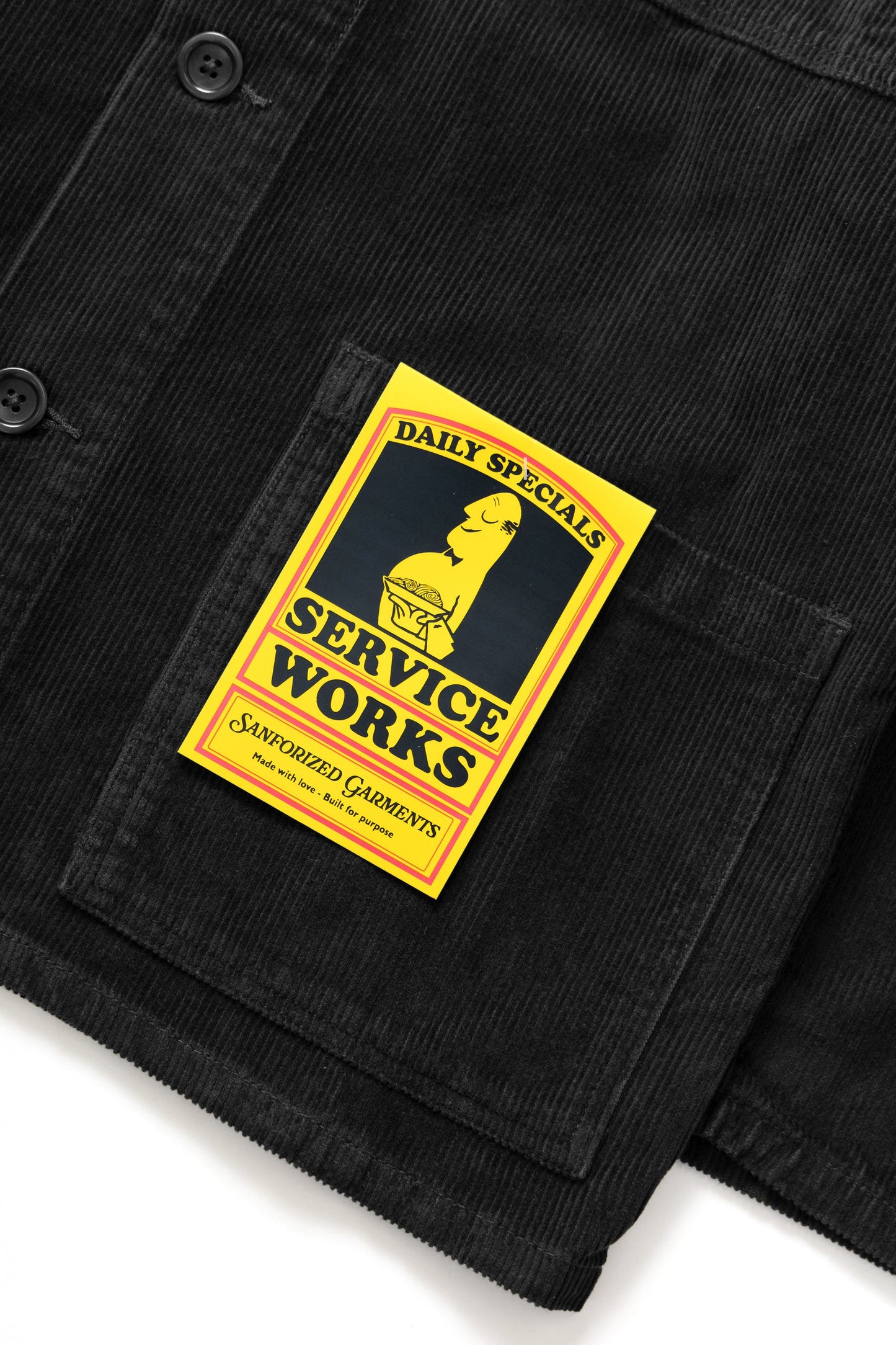 Service Works Corduroy Chore Shirt Black