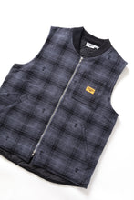 Load image into Gallery viewer, Service Works Thistle Plaid Padded Work Vest Black
