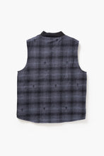 Load image into Gallery viewer, Service Works Thistle Plaid Padded Work Vest Black

